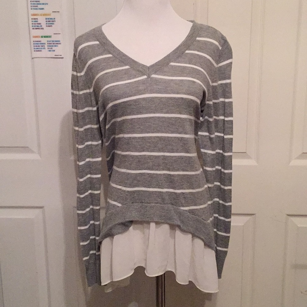 Torrid long sleeved tee with sheer bottom size 0